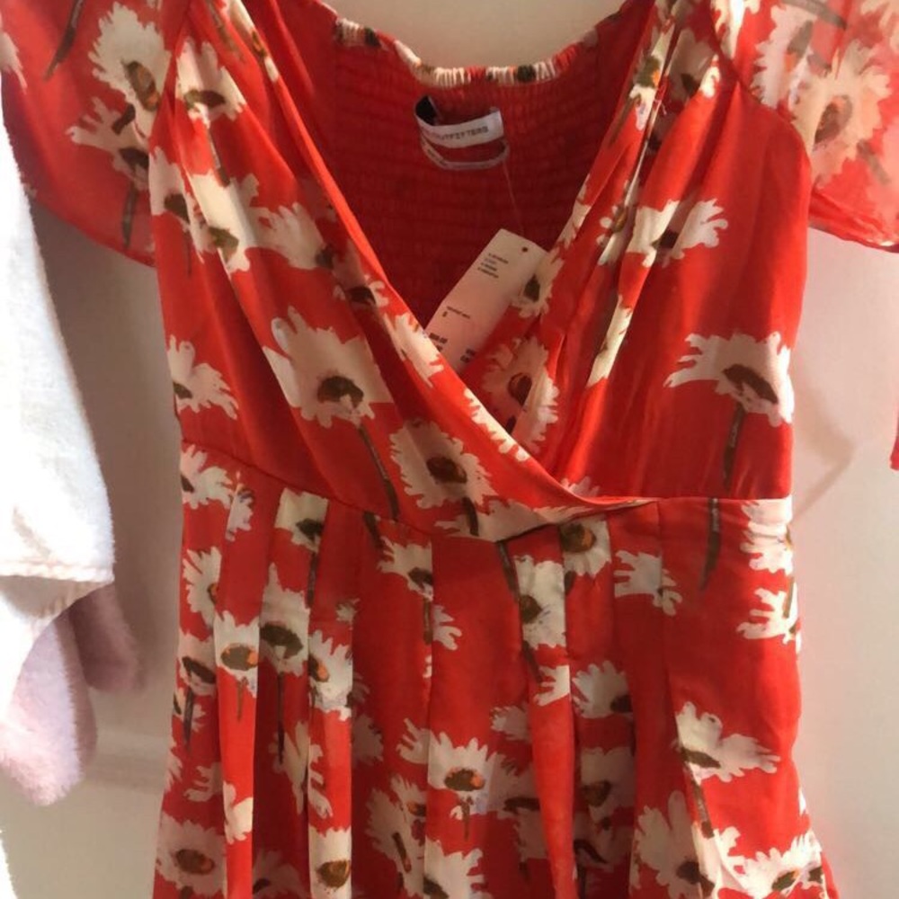 Urban outfitters floral red dress